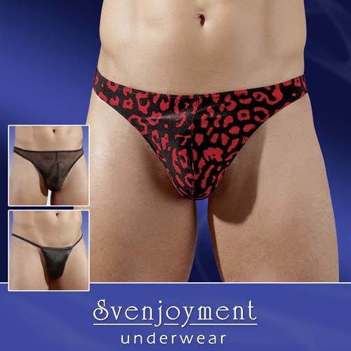 [3 Pack] Svenjoyment Leopard Print & Powernet G String Underwear 2110393-9700 Size XL