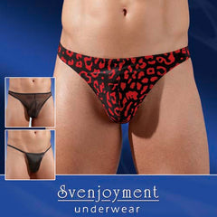 [3 Pack] Svenjoyment Leopard Print & Powernet G String Underwear 2110393-9700 Size XL