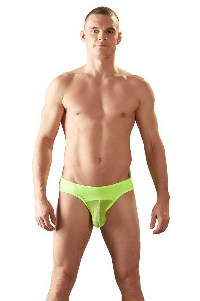 Svenjoyment Mesh Pouch Jock Bikini Jock Strap Underwear Neon Yellow 2120348 Size L