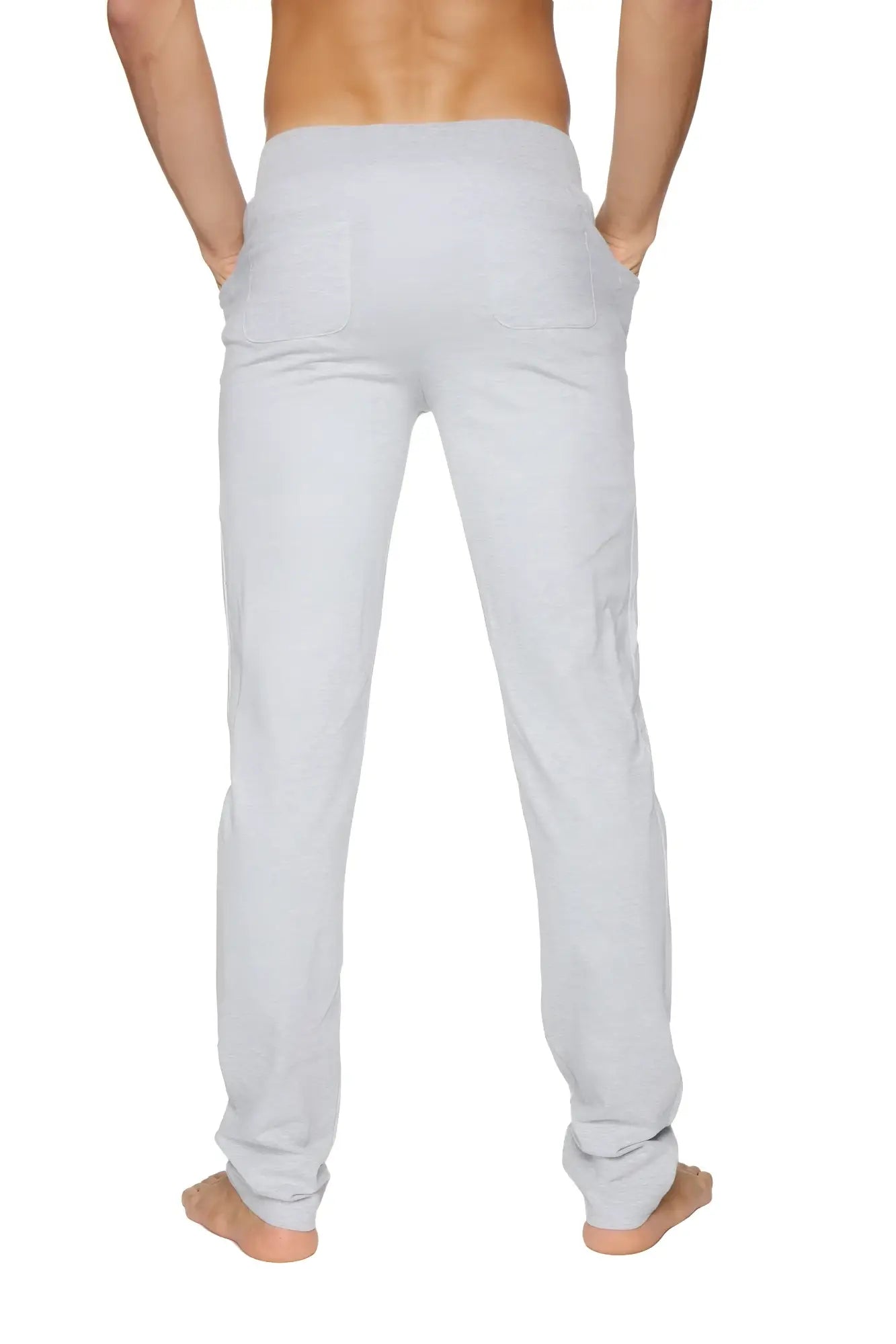 Light gray heathered cotton tactical urban relaxed fit joggers with side pockets for at home dress or yoga use