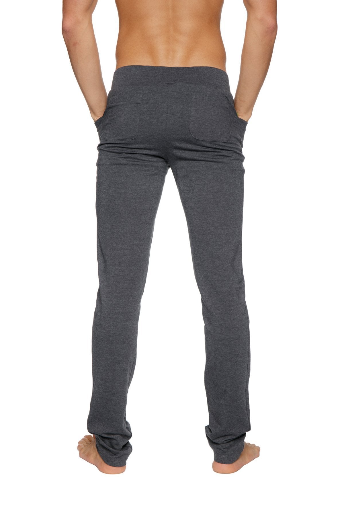 Tactical urban at home dress pant yoga pant in charcoal dark gray with soft texture relaxed fit and rolled cuffs