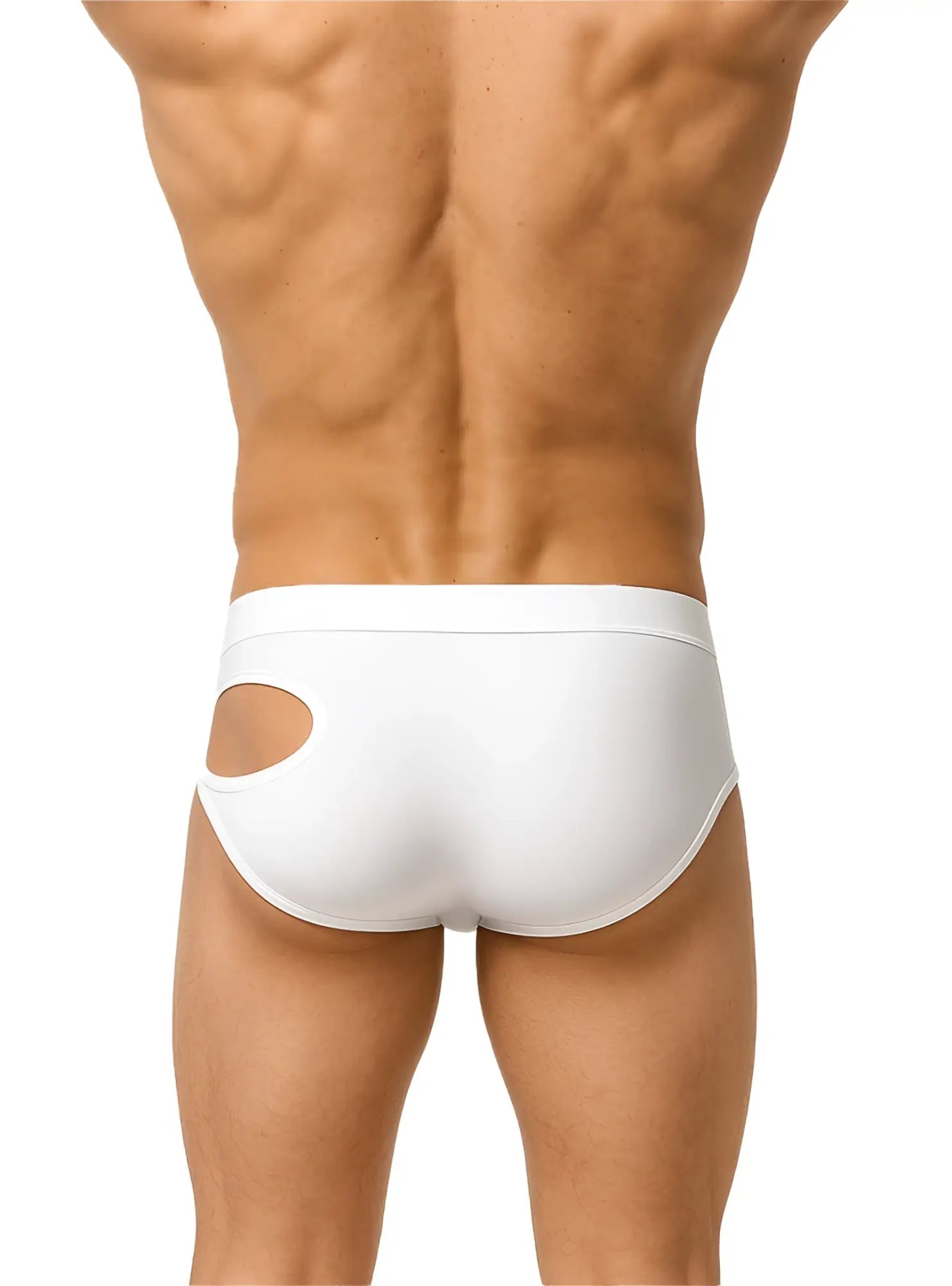 White briefs tartarus cut out brief with side cutout design made from soft breathable fabric for everyday wear