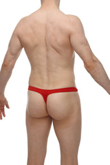 PetitQ thong Argis red thong underwear with a snug form-fitting design in vibrant red color