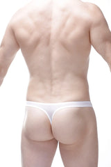 White thong underwear with a minimalist design in plum white color perfect for everyday comfort