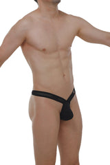 Black mesh petitq thong brech durtol with a supportive contoured design for comfortable wear