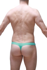Teal-colored thong dome bamboo green with smooth stretchy fabric finish ideal for comfortable everyday wear