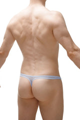 Light blue perforated thong with a snug form-fitting design from Thong Dome Durtol Sky Blue collection