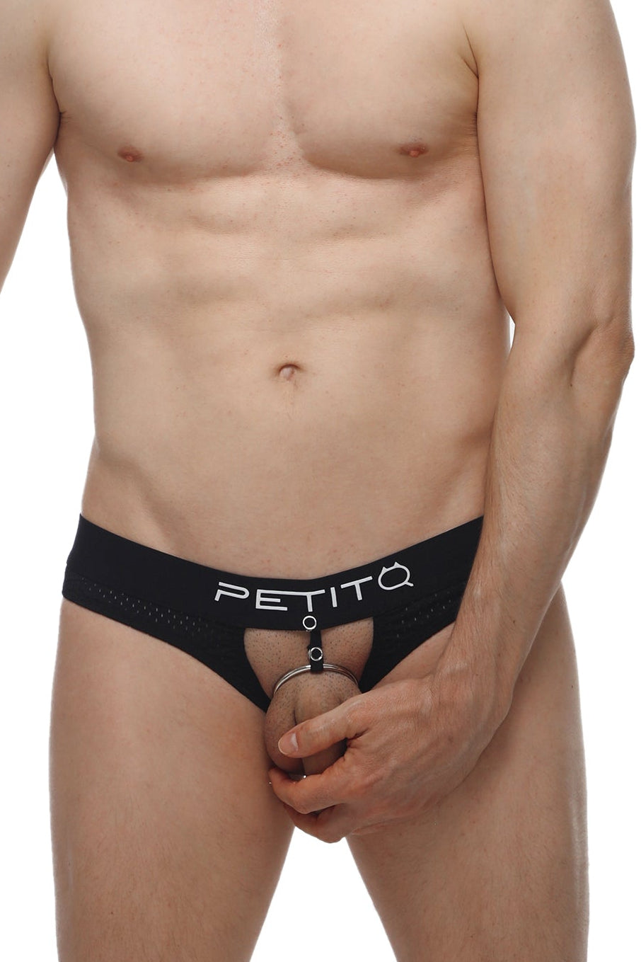PetitQ Thong Hole Cockring Bee Black