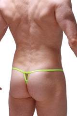 Neon green thong Migny with thin seamless design made for comfortable everyday wear