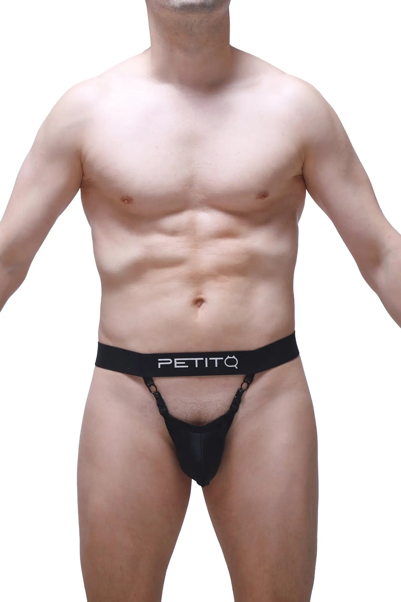 Black petitq thong pinces black with sheer mesh front and lace trim showcasing delicate feminine design