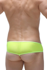Bright lime green athletic briefs thong toga net neon yellow with snug form-fitting design for active wear