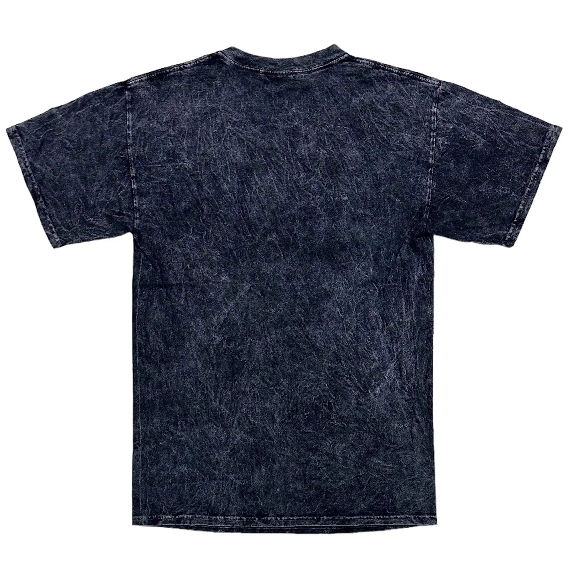 Dark blue distressed cotton t-shirt with a faded textured appearance from the TLC tee shirt collection