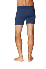 Navy blue seamless boxer briefs transition yoga short designed for comfort and flexibility in active wear