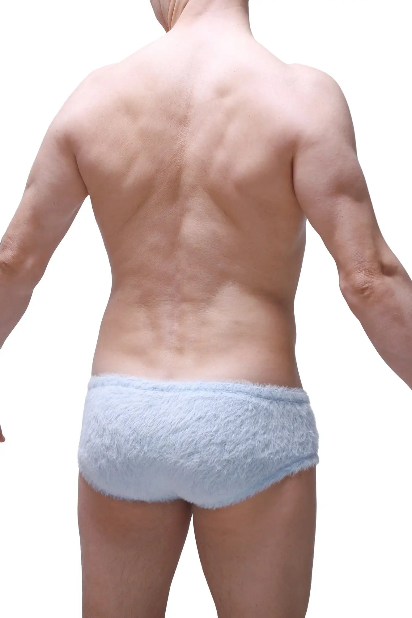 Light blue fuzzy textured briefs trunk yeti blue designed for comfortable everyday wear
