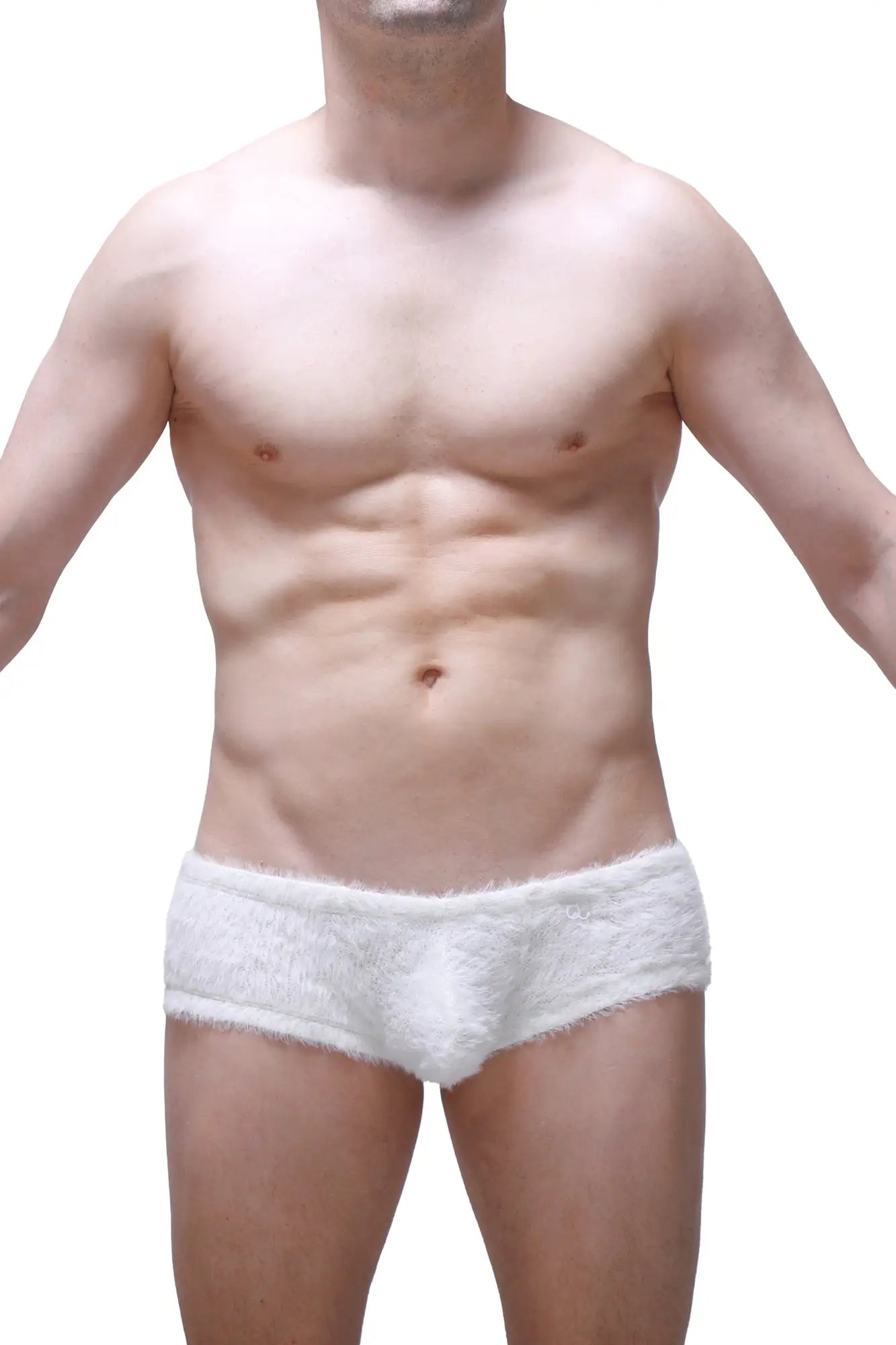 White fluffy textured briefs trunk yeti white designed for comfort and style in soft breathable fabric