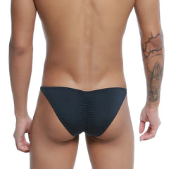 Black ruched swim trunks u-station me bikini black u0032-001 designed for comfortable beachwear