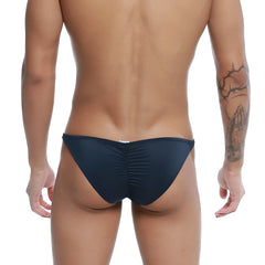 Navy blue ruched swim trunks u-station me bikini dark blue u0032-199 designed for stylish swimwear use