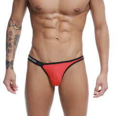 Red and black thong bikini in a sleek form fitting design from u station calypso collection model u0012 600