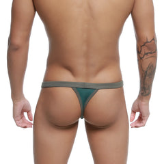 Teal and gray u-station Frisa thong spruce U0124-309 with sleek minimalist design shown from the back side