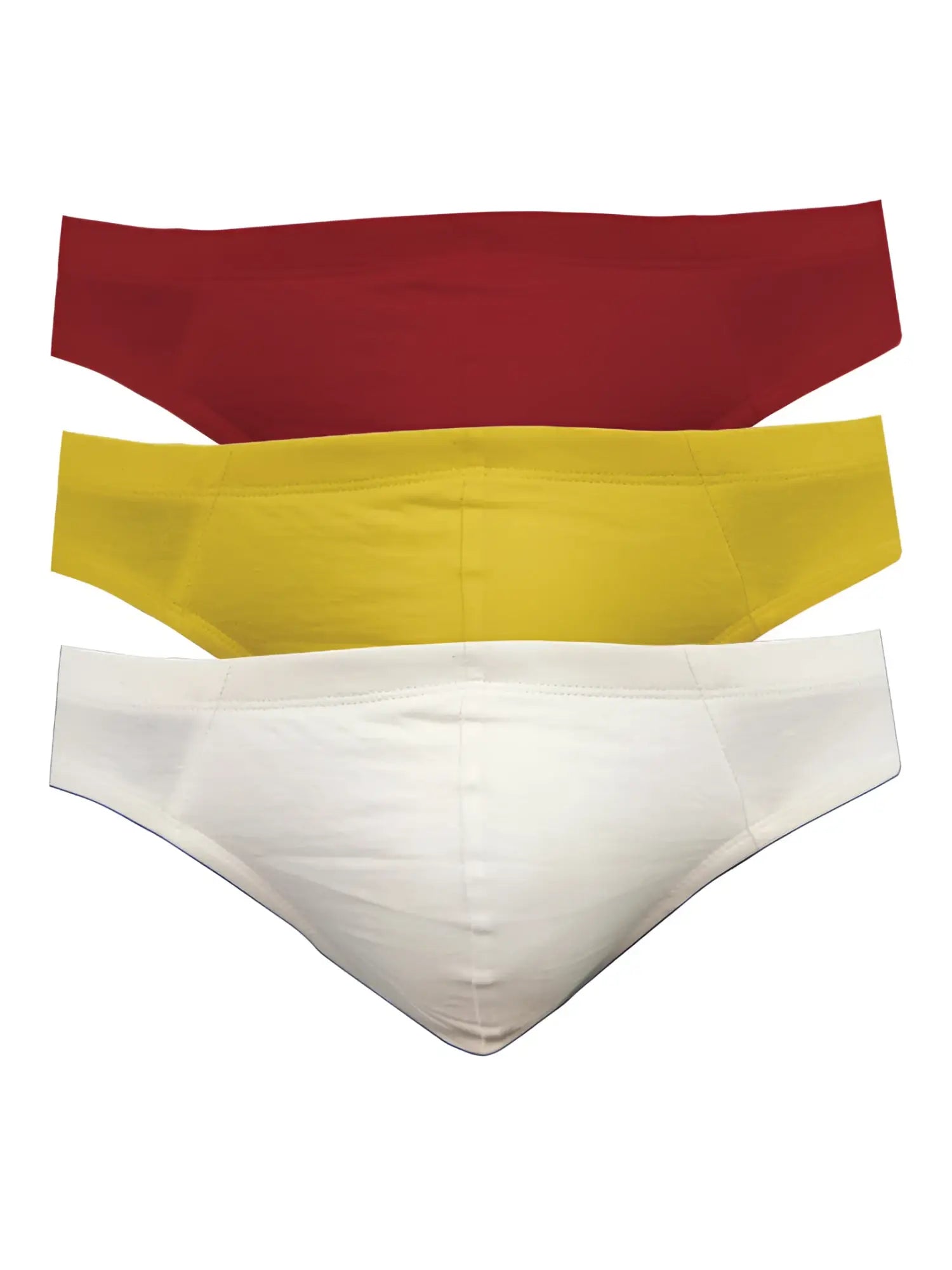 Ug contour french brief 3-pack with contour pouch in red yellow and white for comfortable everyday wear