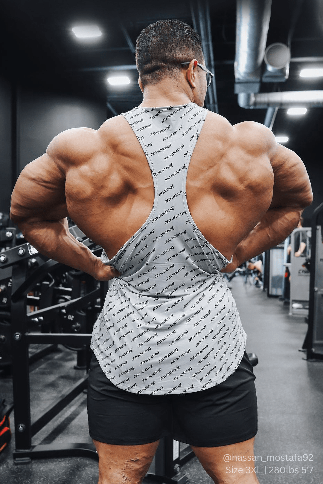 Jed North Herren Graphic Muscle Stringer - Graues JN-Logo