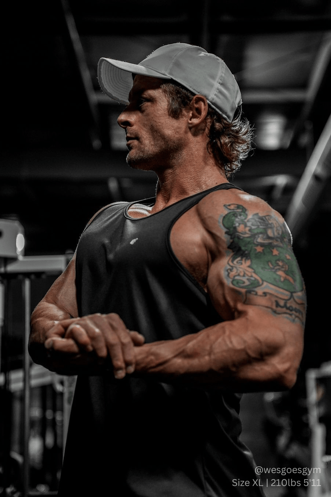 Jed North Herren Fast-Dry Bodybuilding Workout Stringer - Schwarz