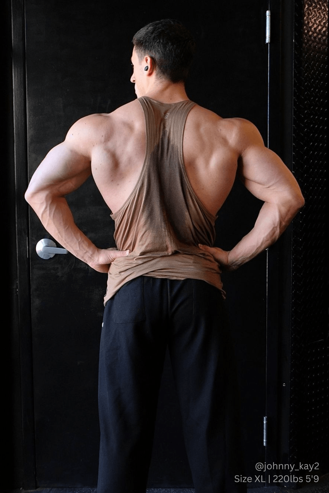 Jed North Herren Klassisches Bodybuilding Racerback Stringer - Walnussbraun