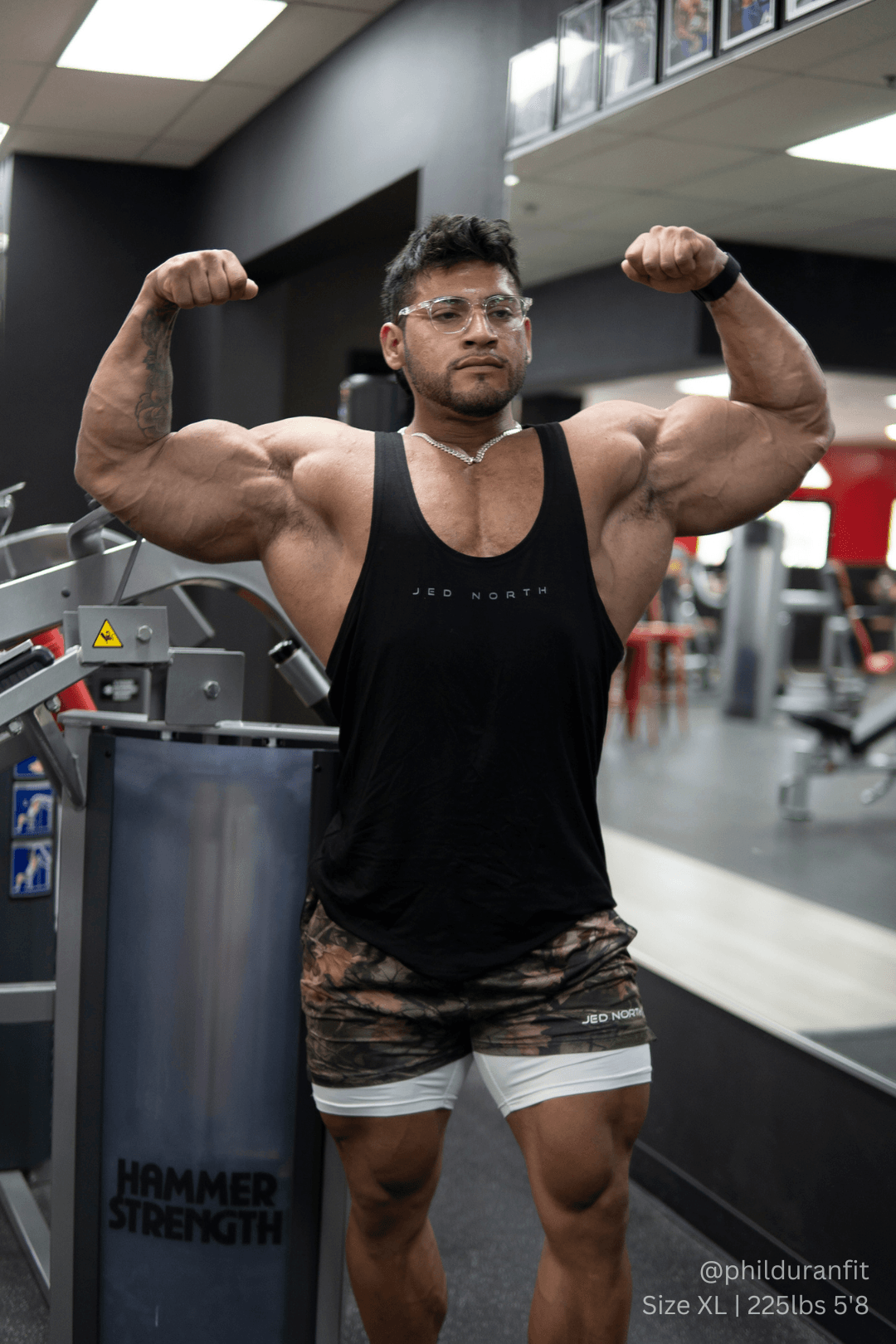 Jed North Herren Classic Bodybuilding Racerback Stringer - Premium Schwarz