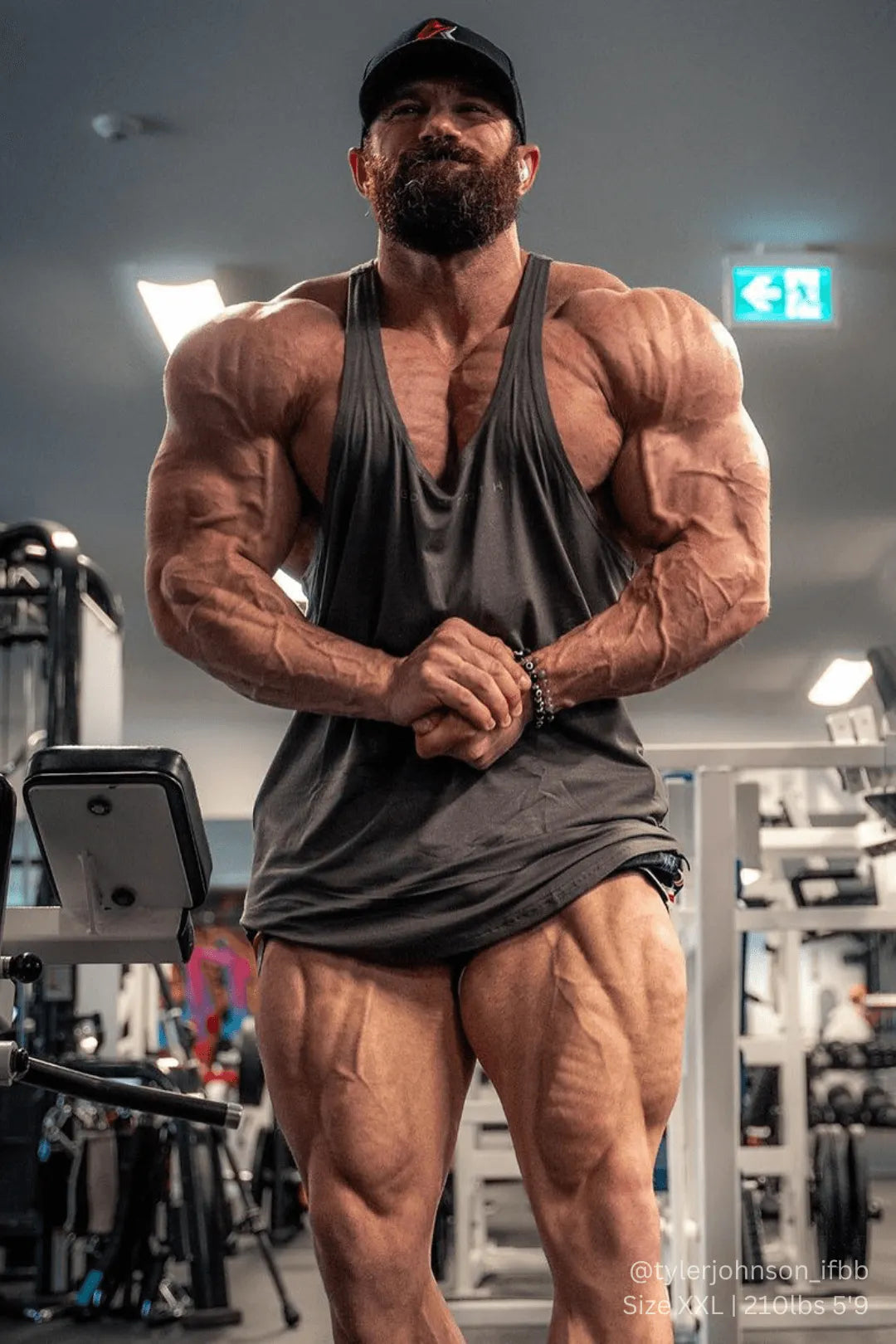 Jed North Herren Classic Bodybuilding Racerback Stringer - Stahlgrau