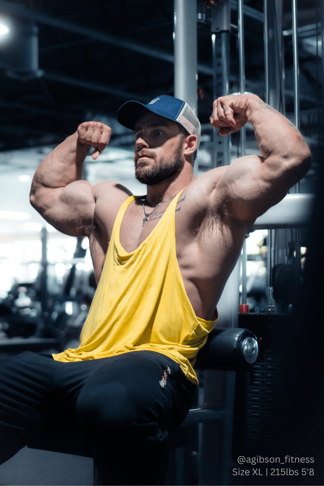 Jed North Herren Classic Bodybuilding Racerback Stringer - Senfgelb
