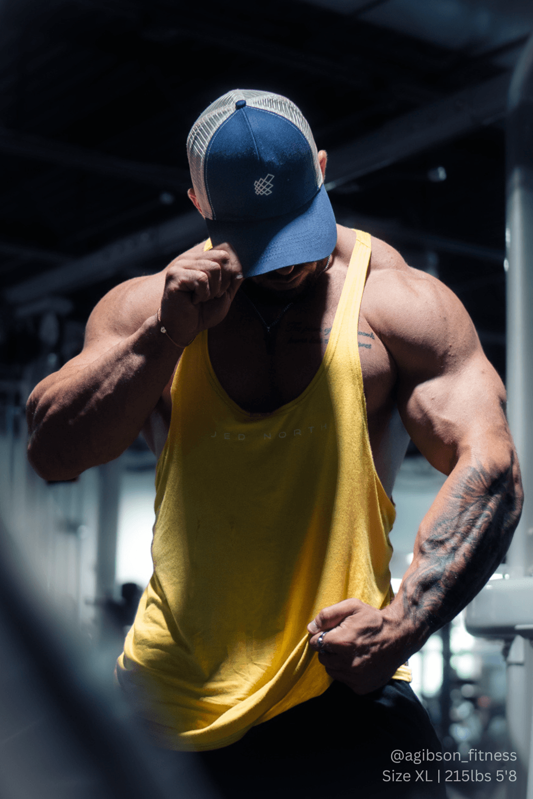 Jed North Herren Classic Bodybuilding Racerback Stringer - Senfgelb