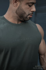 Jed North Herren Apollo Ärmelloses Trainingsshirt - Moosgrün
