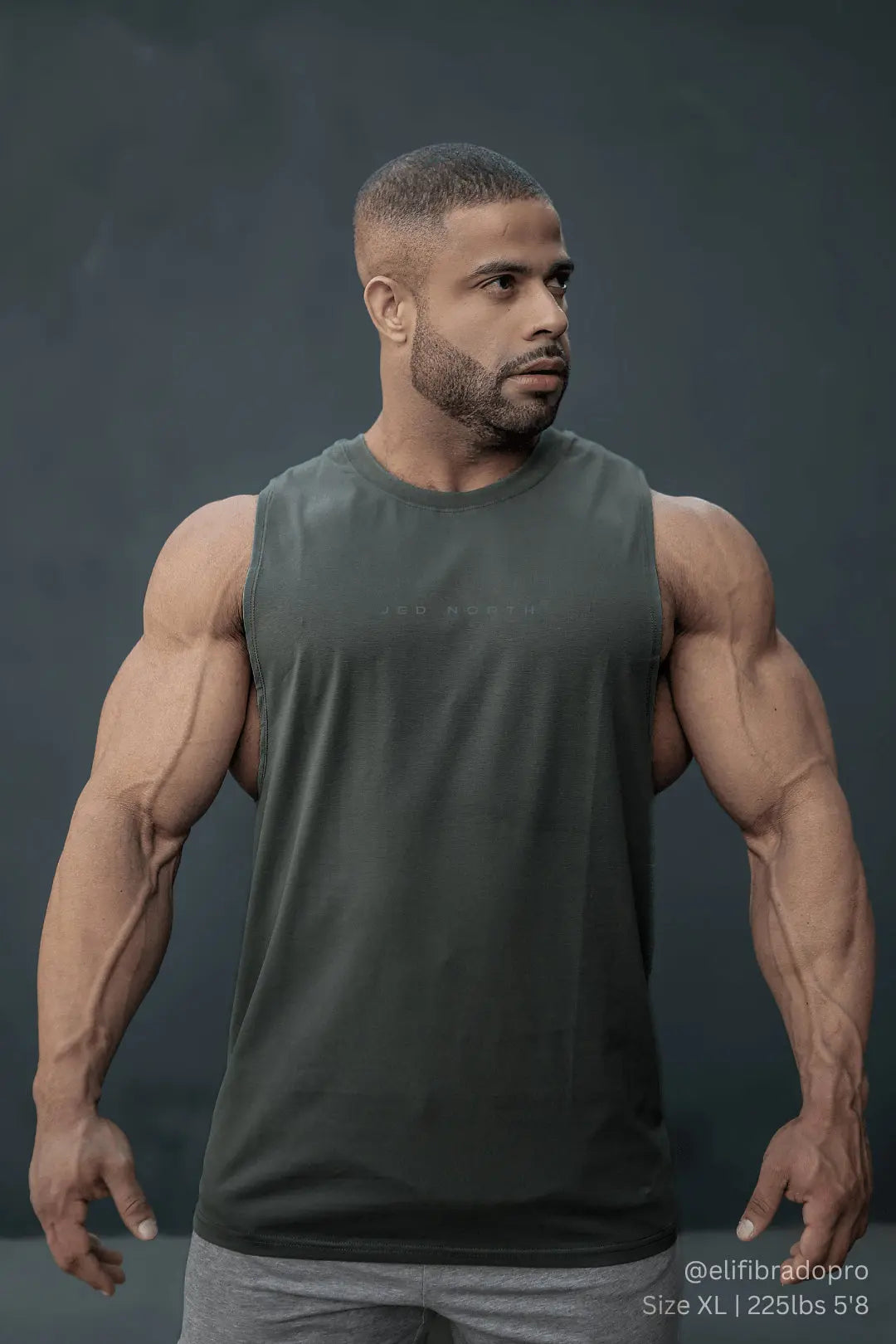 Jed North Herren Apollo Ärmelloses Trainingsshirt - Moosgrün