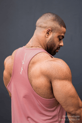 Jed North Herren schnelltrocknendes Bodybuilding-Workout-Stringer-Tanktop - Lachs
