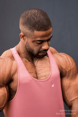 Jed North Herren schnelltrocknendes Bodybuilding-Workout-Stringer-Tanktop - Lachs