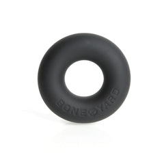 Black ultimate silicone ring made of durable silicone embossed with bone yard on its surface
