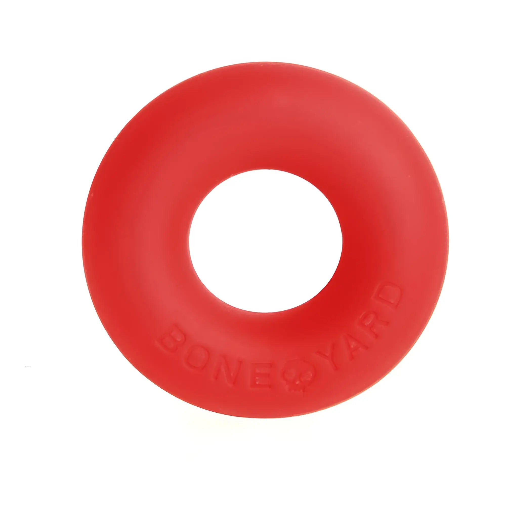 Red ultimate silicone ring made of durable silicone with bone yard embossed for comfortable everyday wear