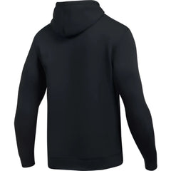 Under armour rival fitted graphic black hooded sweatshirt with long sleeves and ribbed hem size m