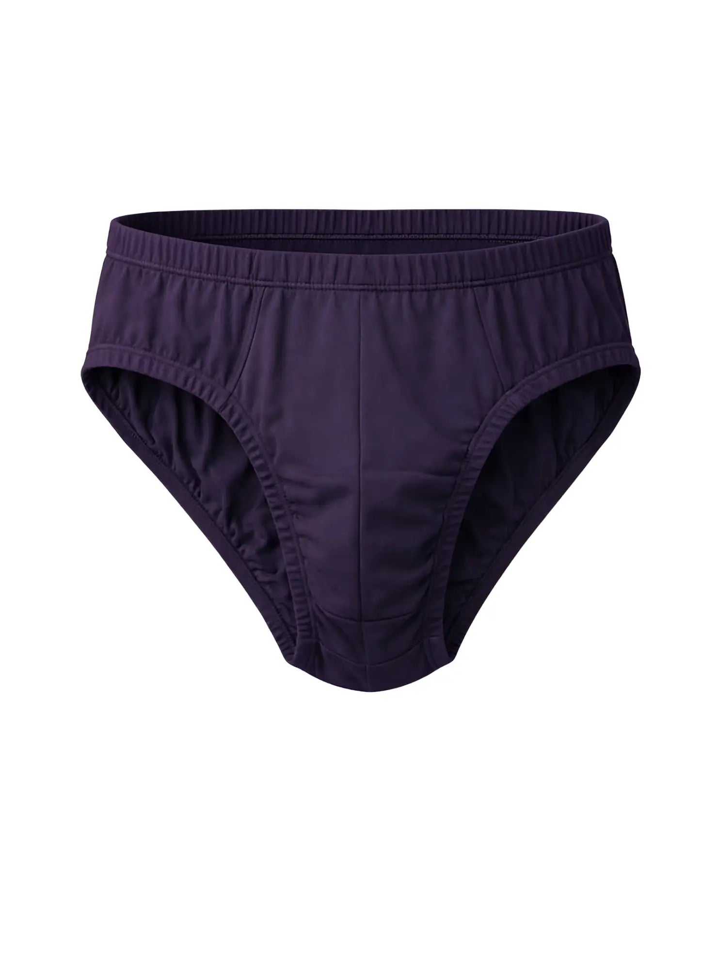 Undergear contour basic brief dark purple men’s briefs with smooth elastic waistband and tailored fit front view