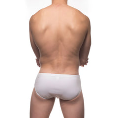 White cotton undergear contour basic brief with contour design for comfortable everyday wear