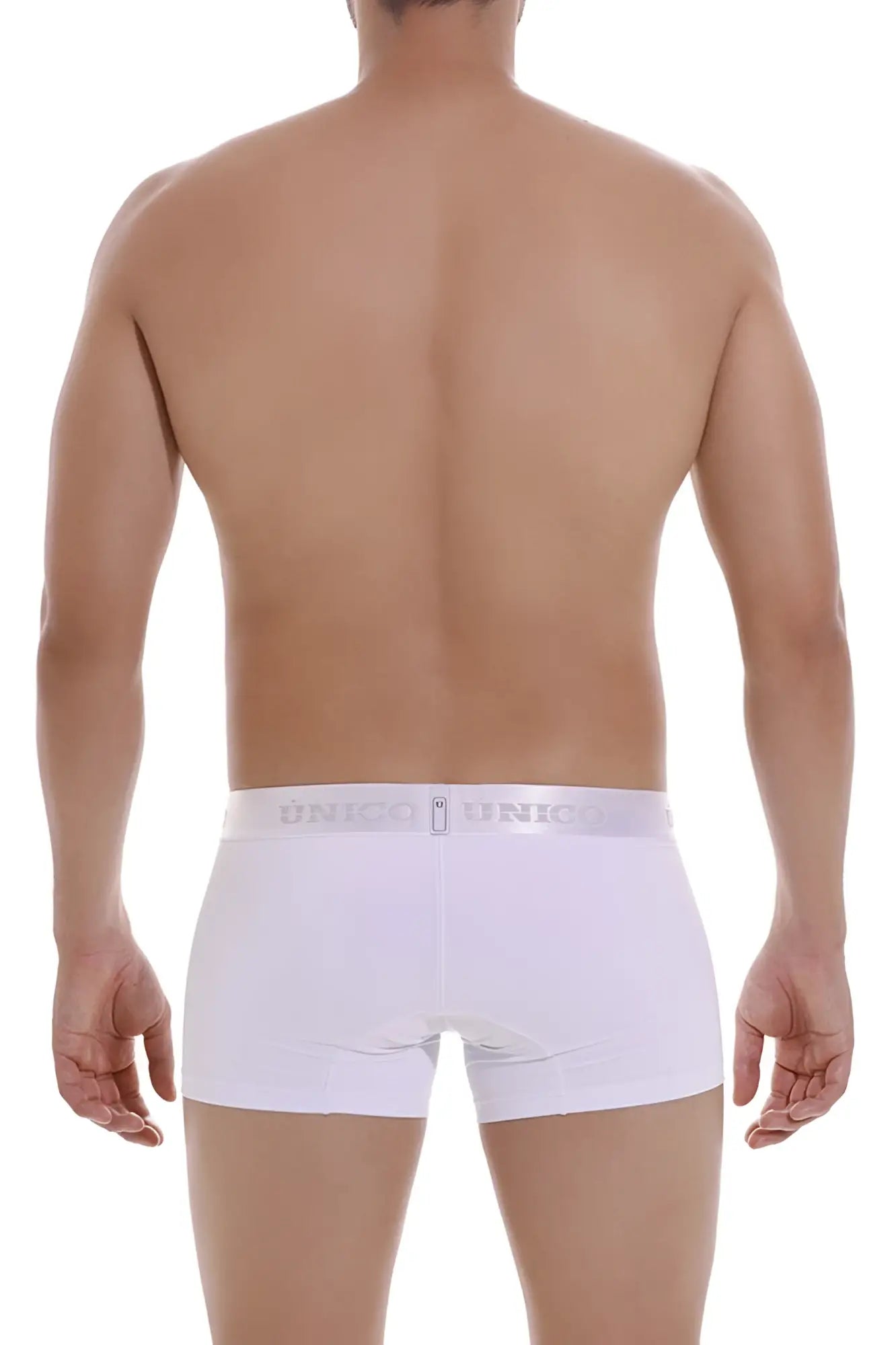 White unico 22120100101 cristalino a22 trunks briefs with subtle elastic waistband featuring the brand logo