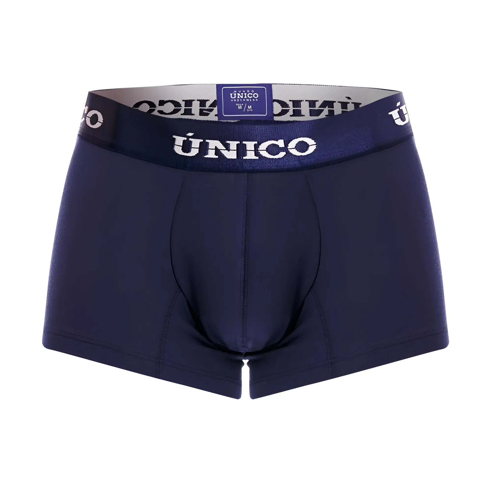 Navy blue unico 22120100102 profundo a22 men’s briefs with white logo elastic waistband in dark blue color