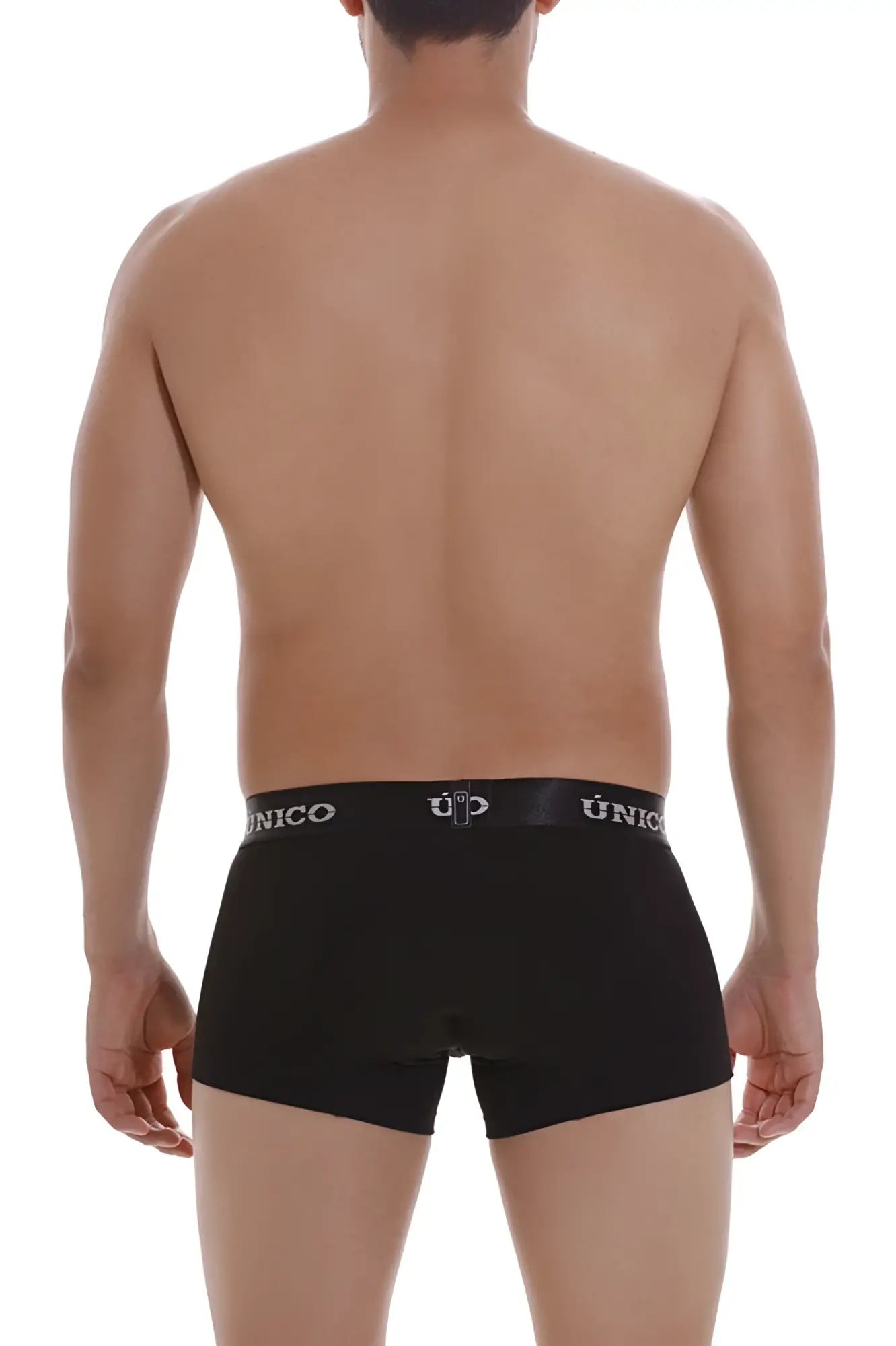 Black unico 22120100103 intenso a22 trunks boxer briefs with white logo band designed for comfortable everyday wear