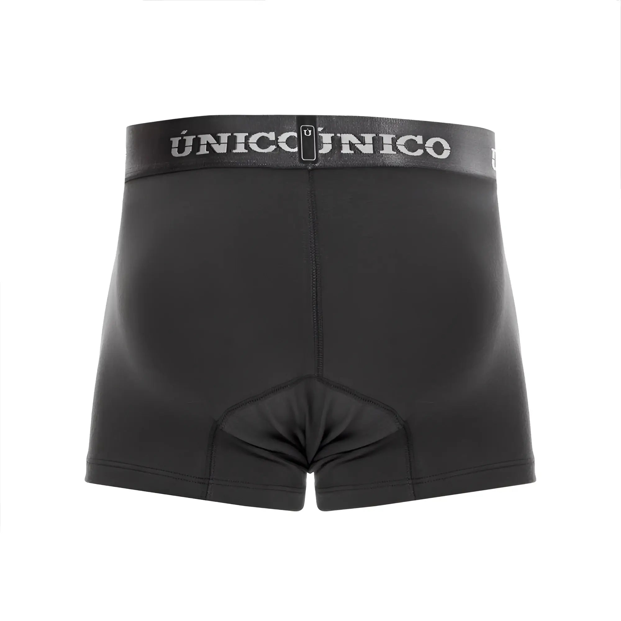 Black unico 22120100104 asfalto a22 trunks in dark gray with branded waistband and padded crotch design