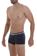 Navy blue unico 22120100110 cardenal a22 boxer briefs with gray and white elastic waistband front view