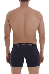 Black unico profundo a22 men’s boxer briefs with branded waistband made of soft stretch fabric for all-day comfort