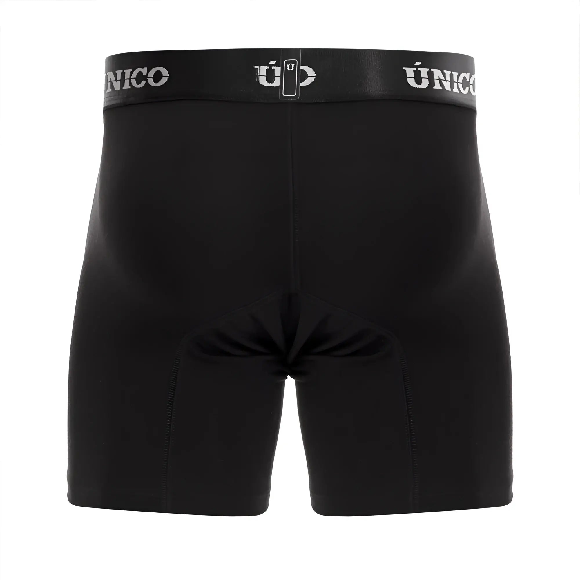 Black unico 22120100203 intenso a22 boxer briefs with branded elastic waistband in white lettering