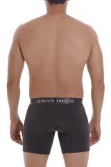 Dark gray unico 22120100204 asfalto a22 boxer briefs with white logo waistband designed for comfortable fit