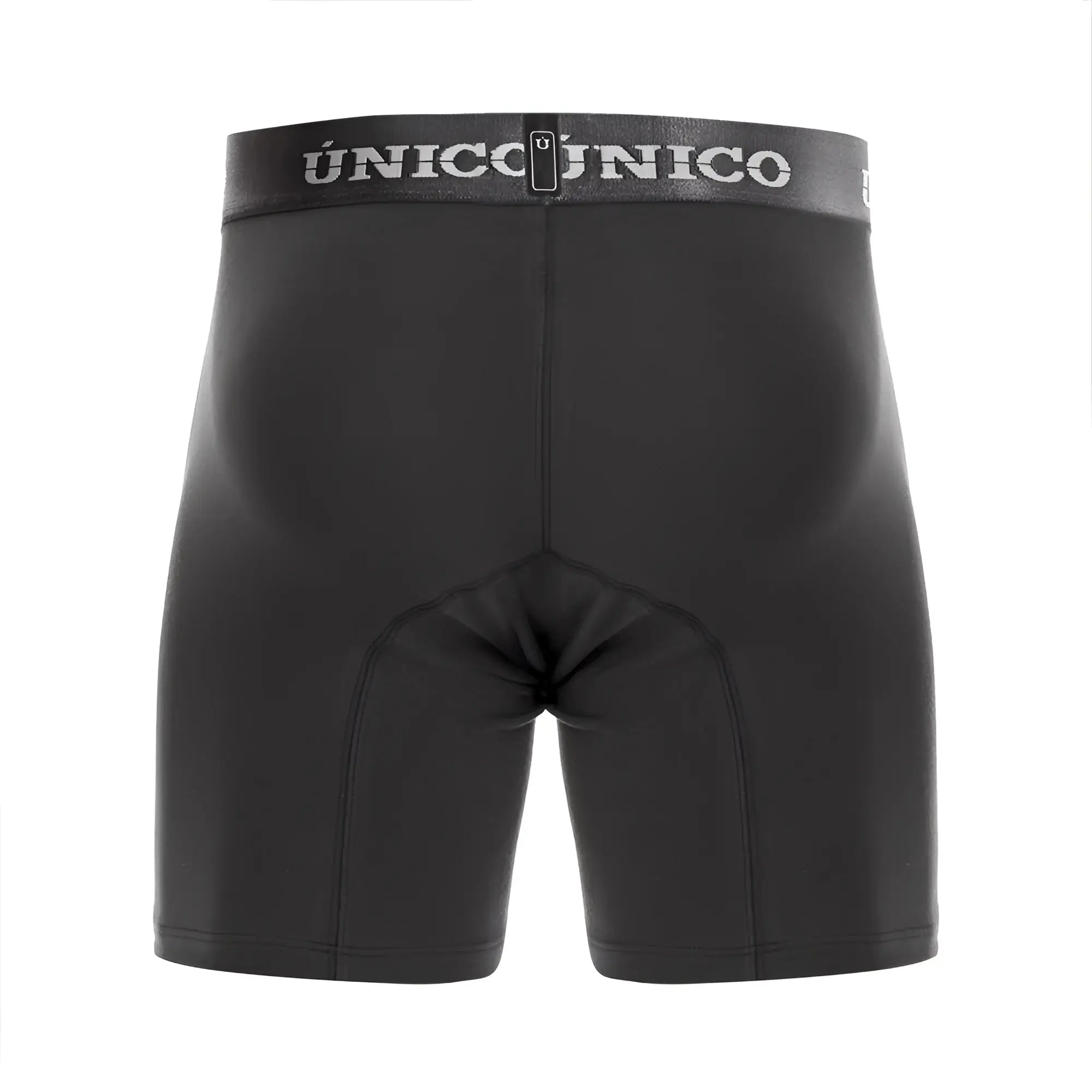 Black unicounico boxer briefs with snug fit reinforced seams in dark gray for comfortable all-day wear