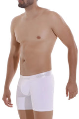 White unico 22120100205 cristalino m22 boxer briefs with smooth form-fitting design and subtle logo on waistband